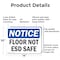 Signmission Floor Not ESD Safe, 14 in W x Rectangle, Aluminum OS-2PACK-NS-A-1014-L-12793 - alternate 7